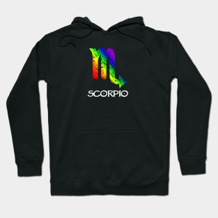 Scorpio Zodiac Symbol in Rainbow Color Hoodie